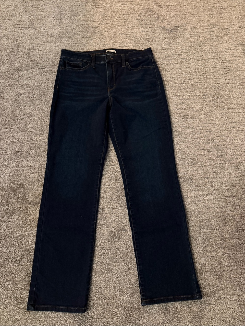 crown & ivy high rise Straight Leg Jeans - Dark Wash size 12